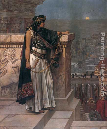 Queen Zenobia's Last Look upon Palmyra painting - Herbert Gustave Schmalz Queen Zenobia's Last Look upon Palmyra art painting